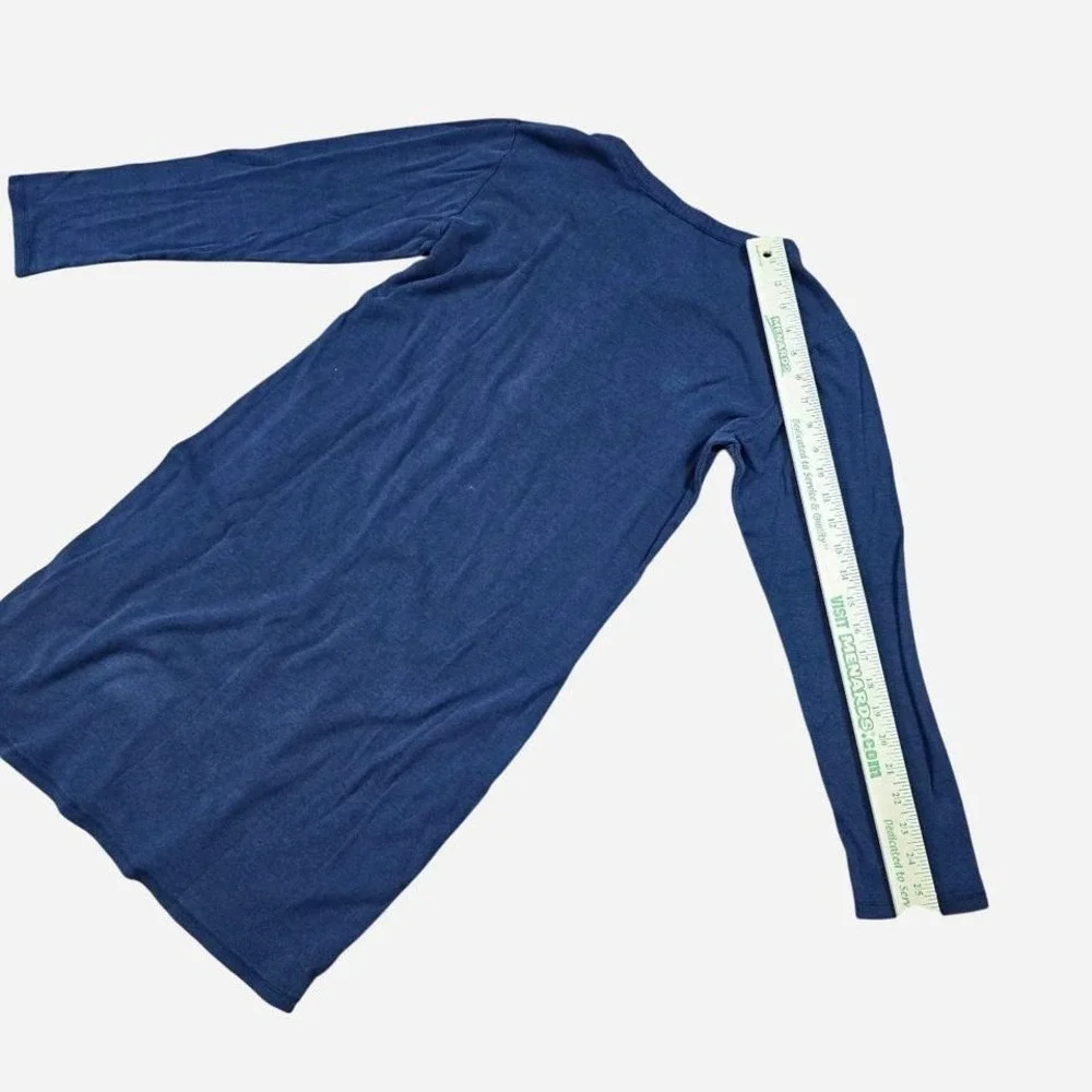 Navy‎ blue long sleeve button up shirt #blouse